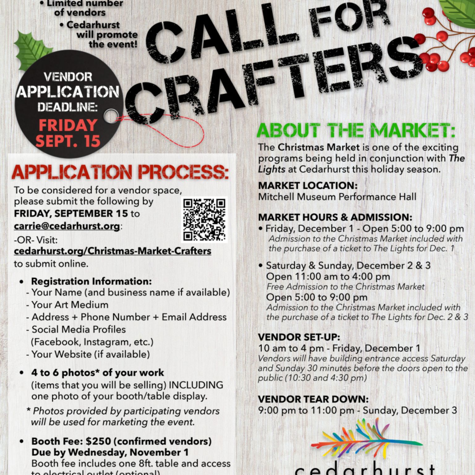 Christmas Market Flyer Crafter call out